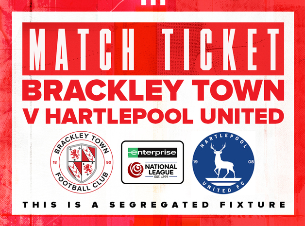Event image Brackley Town FC v Hartlepool United – Enterprise National League – Saturday 24th January 2026 - KO 3pm