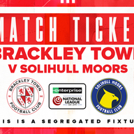 Event image Brackley Town FC v Solihull Moors – Enterprise National League – Tuesday 17th March 7.45KO
