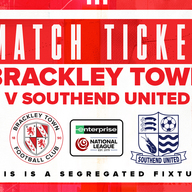 Event image Brackley Town FC v Southend United – Enterprise National League – Saturday 21st February 2026 - KO 3pm