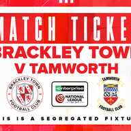 Event image Brackley Town FC v Tamworth – Enterprise National League – Saturday 28th March 2026 - KO 3pm