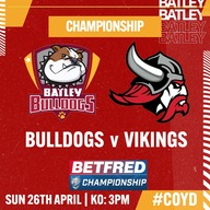 Event image BULLDOGS V VIKINGS (CHAMPIONSHIP)