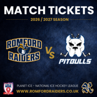Event image Romford Raiders Ice Hockey vs Bristol Pitbulls - Sunday 20.12.2026 +  (Optional) SKATE WITH THE PLAYERS