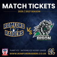 Event image Romford Raiders Ice Hockey vs Basingstoke Bison - Sunday 1.11.2026