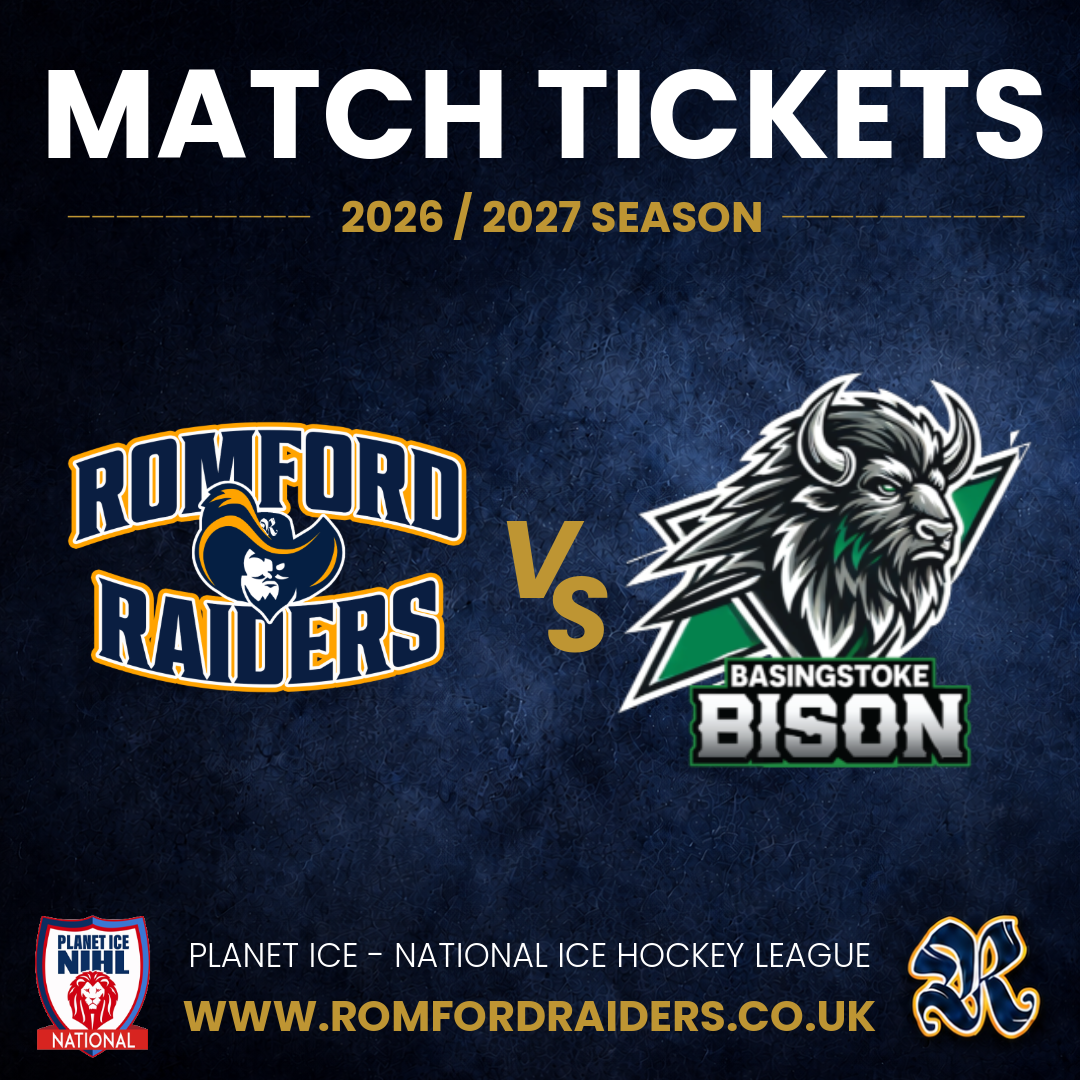 Event image Romford Raiders Ice Hockey vs Basingstoke Bison - Monday 28.12.2026 - 5.30 FACE OFF
