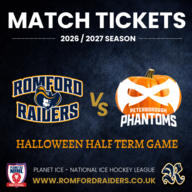 Event image Romford Raiders Ice Hockey vs Peterborough Phantoms - Wednesday 28.10.2026  - 7.15pm