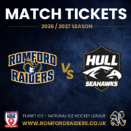 Event image Romford Raiders Ice Hockey vs Hull Seahawks - Sunday 14.3.2027