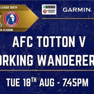 Event image AFC Totton v Dorking Wanderers - NLS 26/27 - 18th August 7.45pm