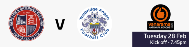 Event image for Hampton & Richmond Borough v Tonbridge Angels (Re-arranged)