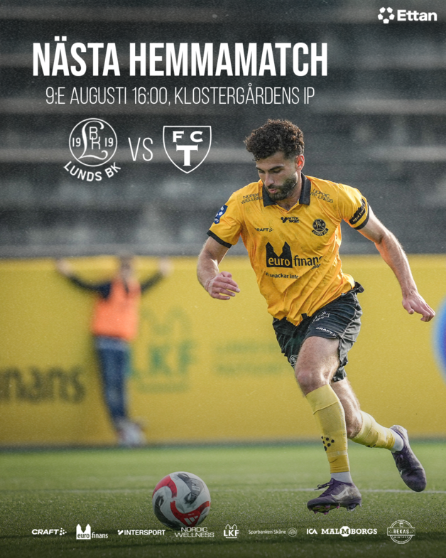 Event image Lunds BK  - FC Trollhättan // Ettan 2025