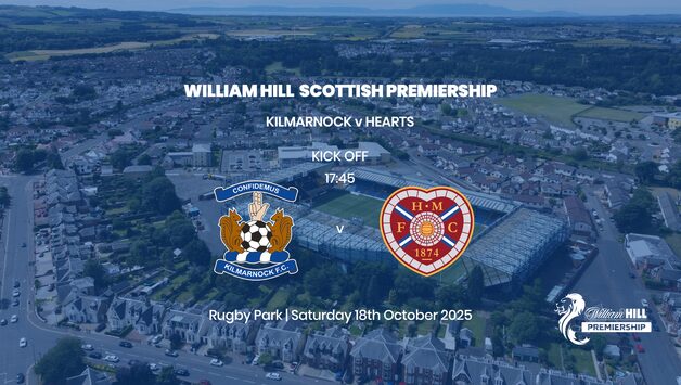 Event image William Hill Premiership - Kilmarnock v Heart of Midlothian - Saturday 18th October 2025