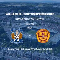 Event image William Hill Premiership - Kilmarnock v Motherwell - Saturday 22nd November 2025