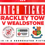 Event image Brackley Town FC v Wealdstone FC – Enterprise National League – Wednesday 1st October 2025 - KO 7.45pm