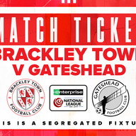 Event image Brackley Town FC v Gateshead FC – Enterprise National League – Saturday 18th October 2025 - KO 3pm