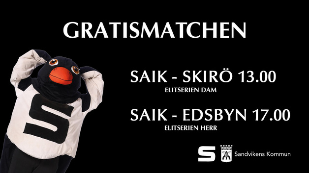 Event image Gratismatchen elitserien dam och herr 2025