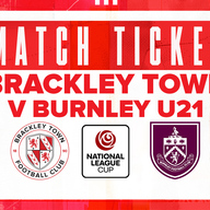 Event image  Brackley Town v Burnley FC U21s - National League Cup - Tuesday 25th November 2025 - KO 7:45pm
