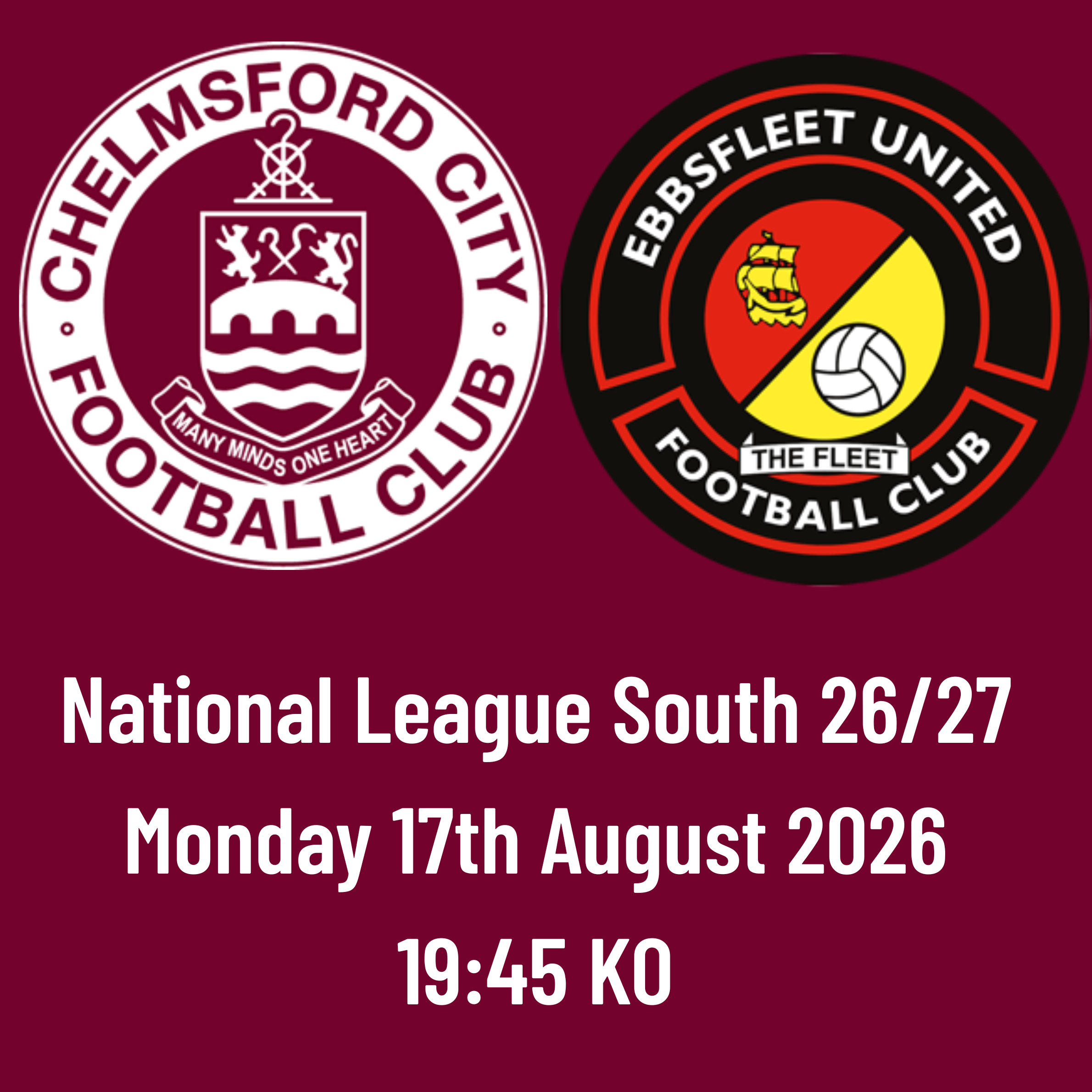 Event image POSTPONED - HOME FANS: CCFC vs Ebbsfleet United