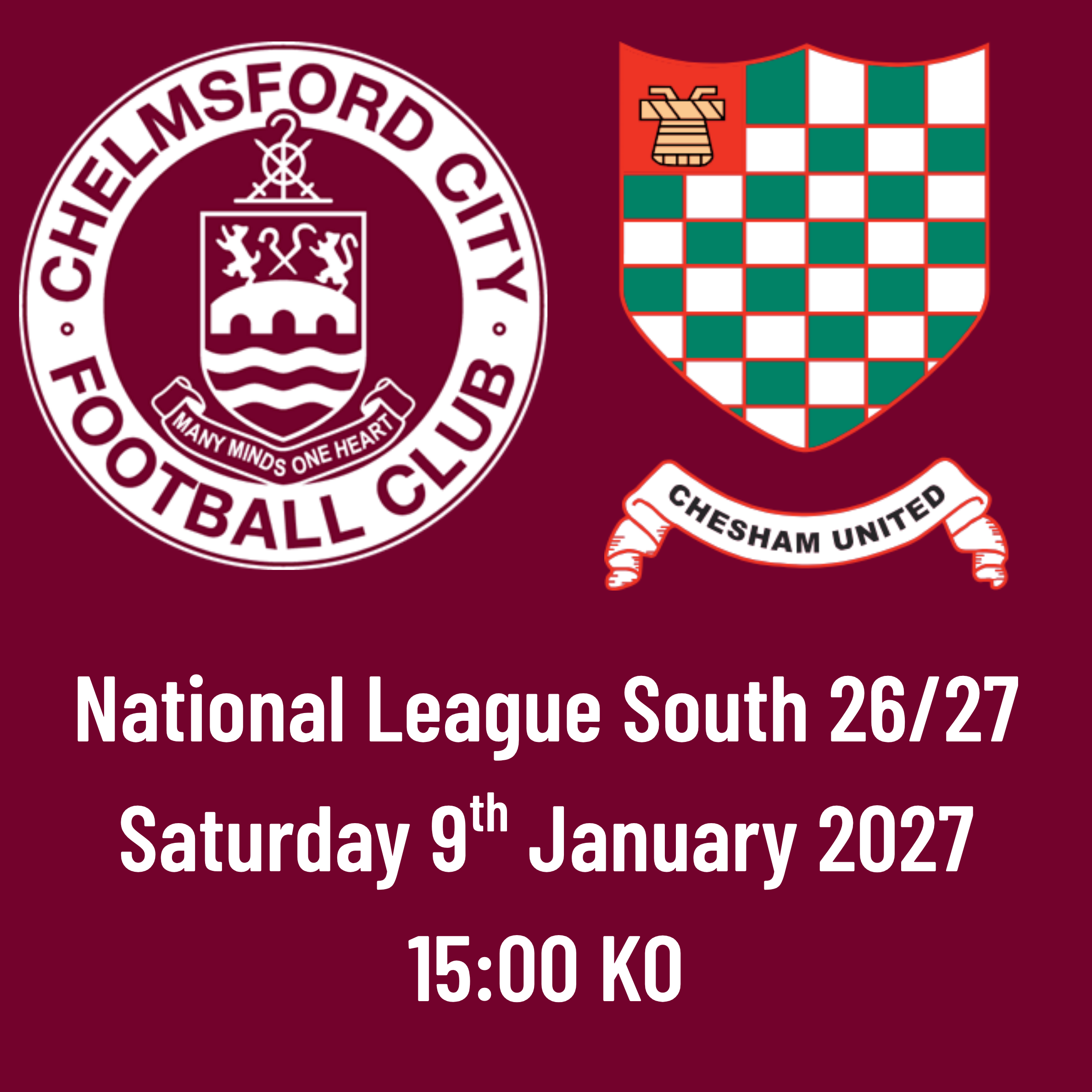 Event image HOME FANS: CCFC vs Chesham United